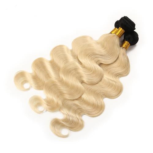 Wholesale Body Wave Human Hair #1b613 Blonde Bundles