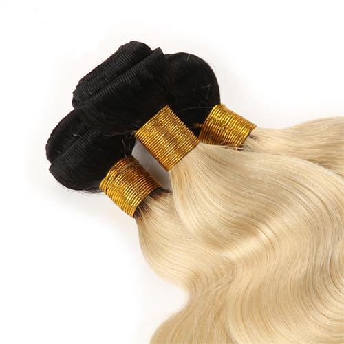 Wholesale Body Wave Human Hair #1b613 Blonde Bundles