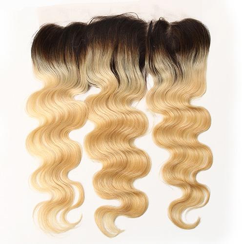 Wholesale #1B613 Body Wave Frontal Human Hair Blonde Frontal