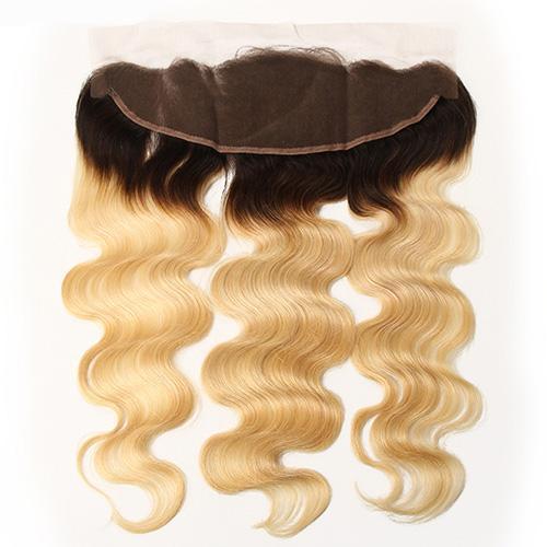 Wholesale #1B613 Body Wave Frontal Human Hair Blonde Frontal