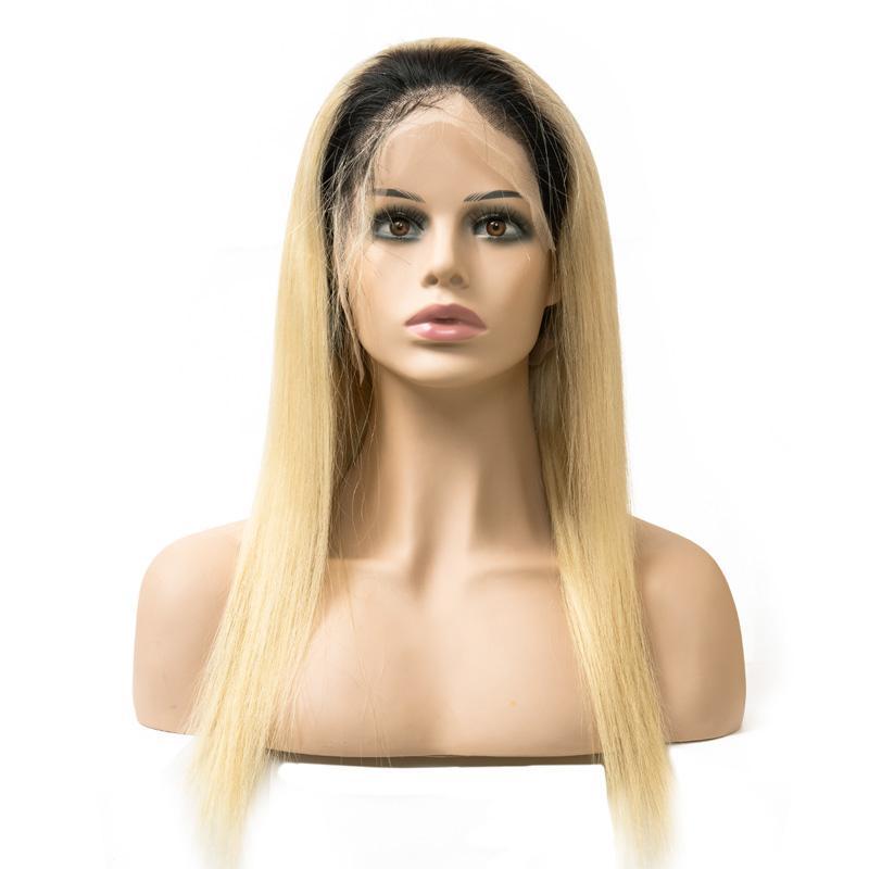 Wholesale #613 #1B/613  Wig Straight Human Hair Full Lace Wig Frontal Lace Wig