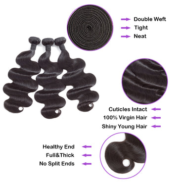 Wholesale Body Wave Virgin Human Hair Natural Black Bundles