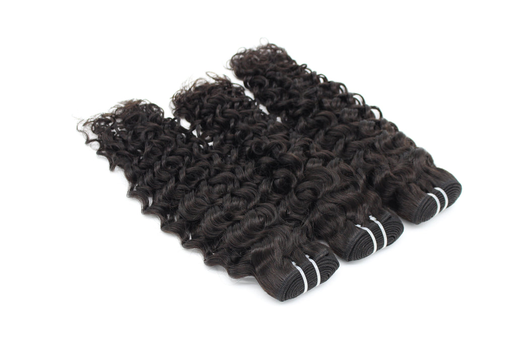 Wholesale Italy Curly Virgin Human Hair Natural Black Bundles