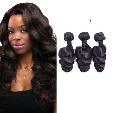 Wholesale Loose Wave Virgin Human Hair Natural Black Bundles