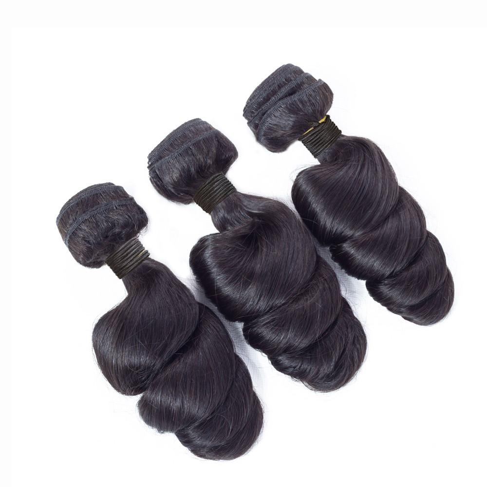 Wholesale Loose Wave Virgin Human Hair Natural Black Bundles