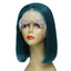 Wholesale Atrovirens Human Hair Lace Front Straight Bob Wigs