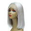 grey Human Hair Lace Front Straight Bob Wigs