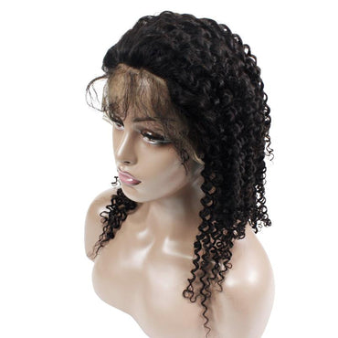 Wholesale Deep Curly Human Hair Lace Wig Naturlal Black #1B