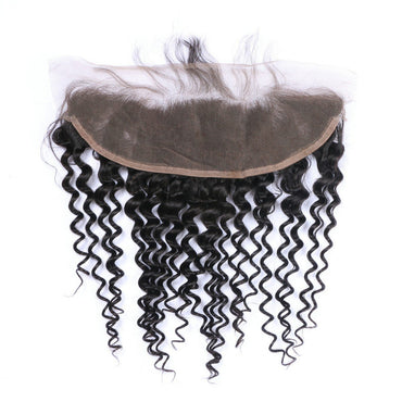 Wholesale Deep Curly Frontal Human Hair Natural Black #1B