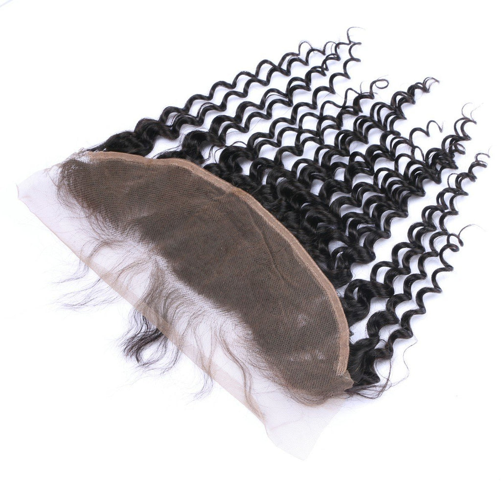 Wholesale Deep Curly Frontal Human Hair Natural Black #1B