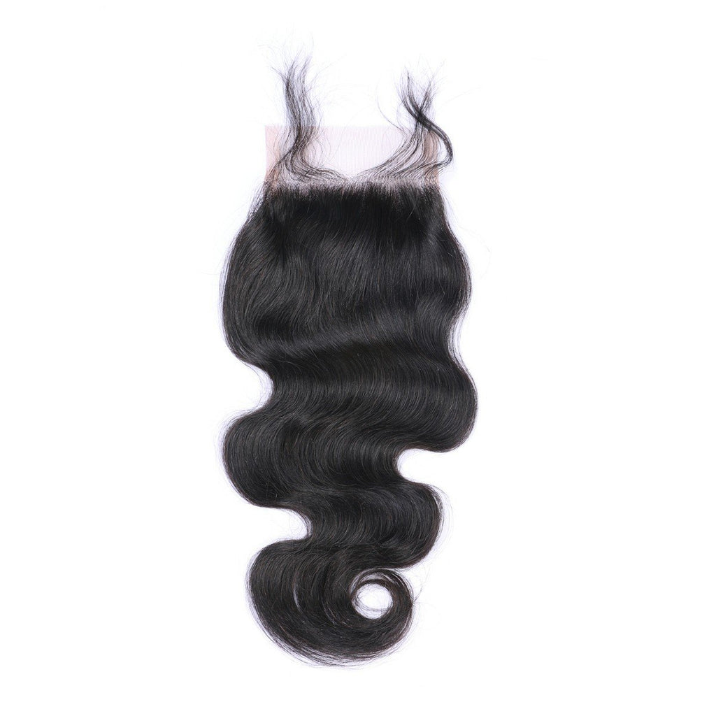 Wholesale Body Wave Closure Human Hair Natual Black #1B