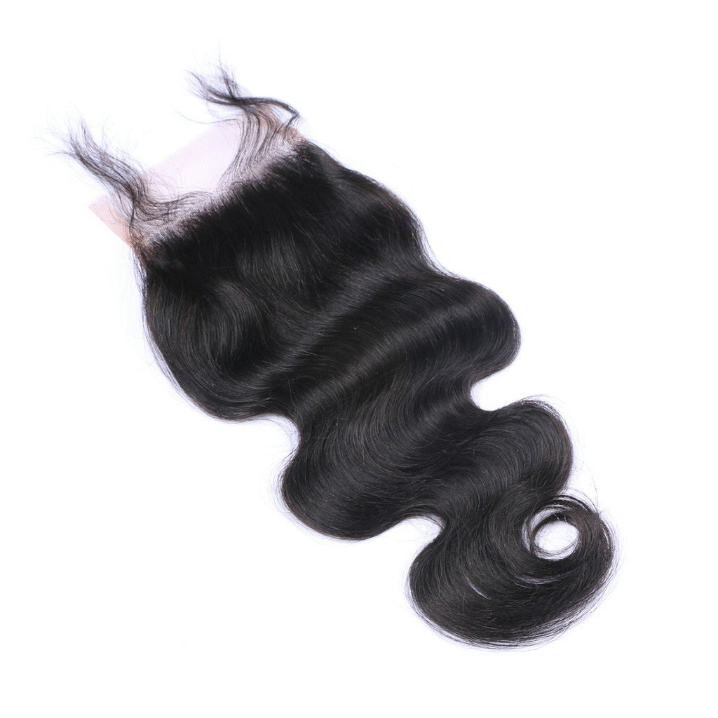 Wholesale Body Wave Closure Human Hair Natual Black #1B