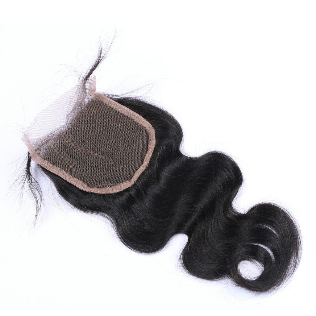 Wholesale Body Wave Closure Human Hair Natual Black #1B