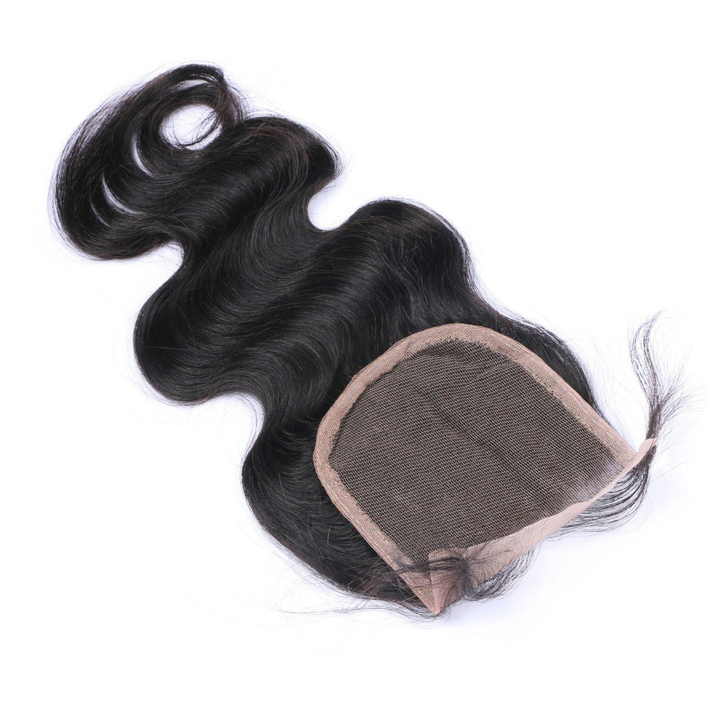 Wholesale Body Wave Closure Human Hair Natual Black #1B