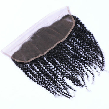 Wholesale Kinky Curly Frontal Human Hair Natrual Black #1B