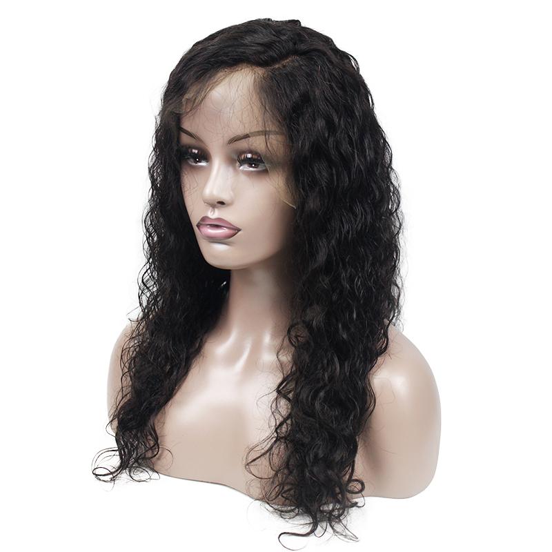 Wholesale Natrual Wave Human Hair Lace Wig Naturlal Black #1B