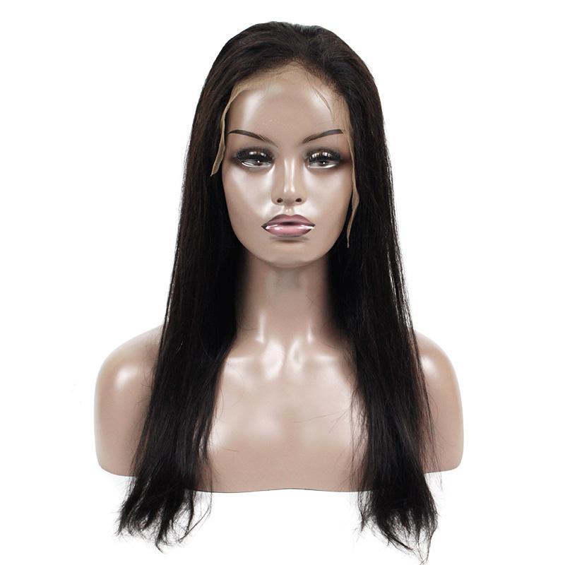 Straight Human Hair Lace Wig Naturlal Black #1B