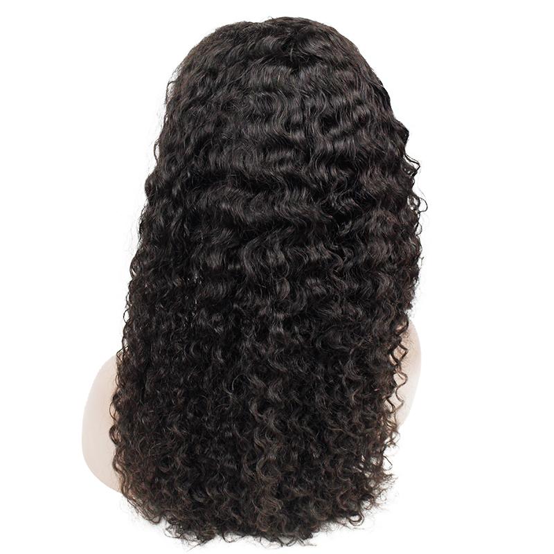 Water Wave Human Hair Lace Wig Naturlal Black #1B
