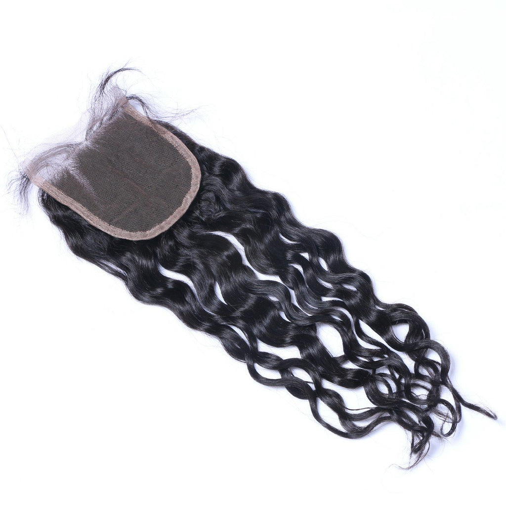 Wholesale Natural Wave Closure Human Hair Natural Black #1B