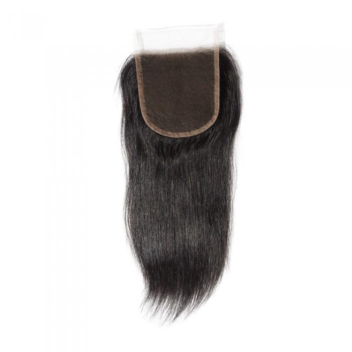 Wholesale Straight Closure Human Hair Natural Black #1B