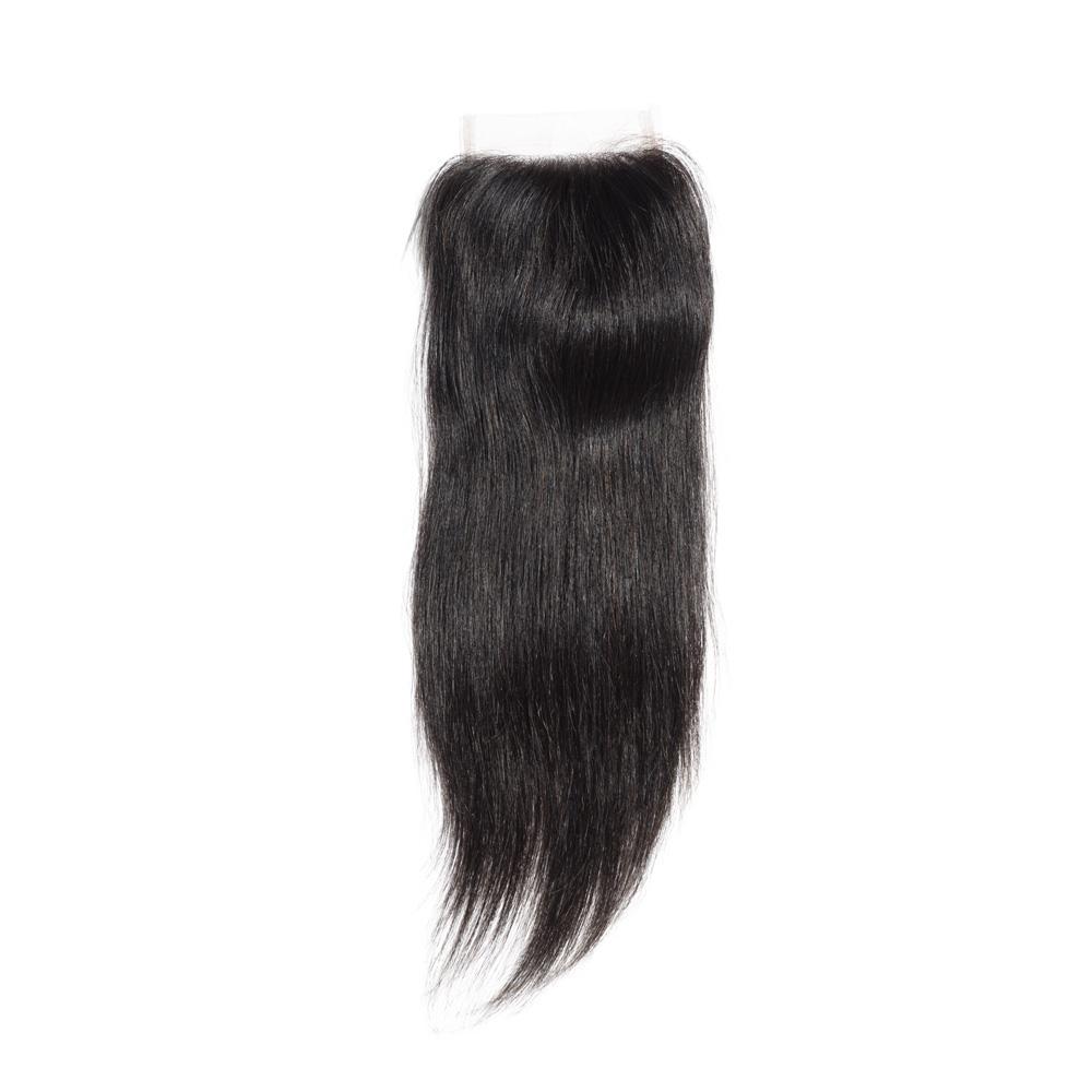 Wholesale Straight Closure Human Hair Natural Black #1B