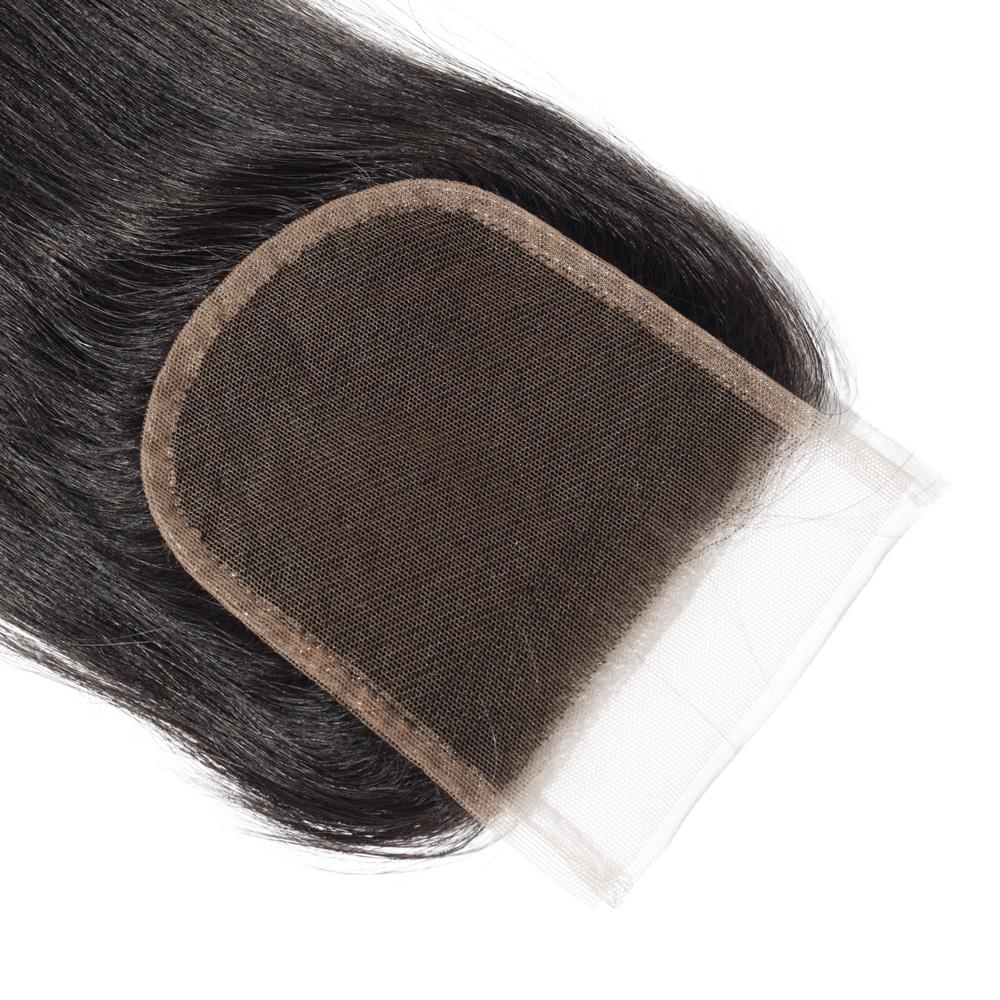 Wholesale Straight Closure Human Hair Natural Black #1B